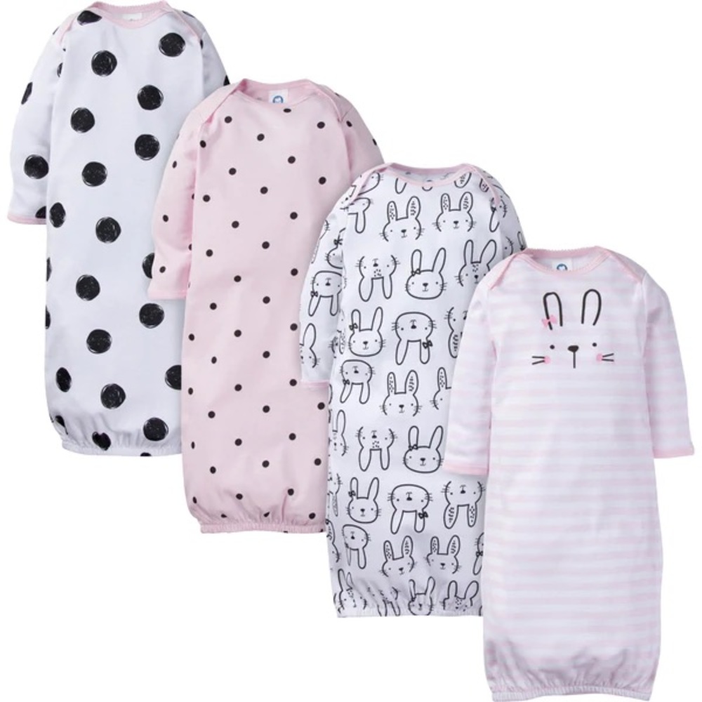 Gerber Baby Girl Sleeper, 2-Pack, 0-6 Months